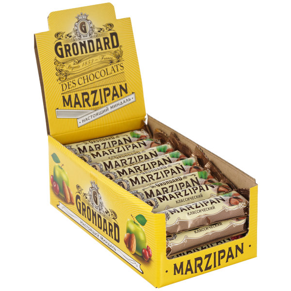 №1 TM Grondard     (9389) Батончики глазированные Марципановые Классика, (24шт по 50г)      в Чайковском