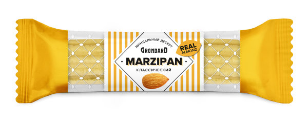 №1 TM Grondard   (10361) Батончики НЕглазированные Марципановые Классика, (28шт по 40г)        в Чайковском