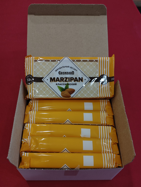 №1 TM Grondard      (11133) Марципан 33%, (блок 6 шт по 200г)             в Чайковском