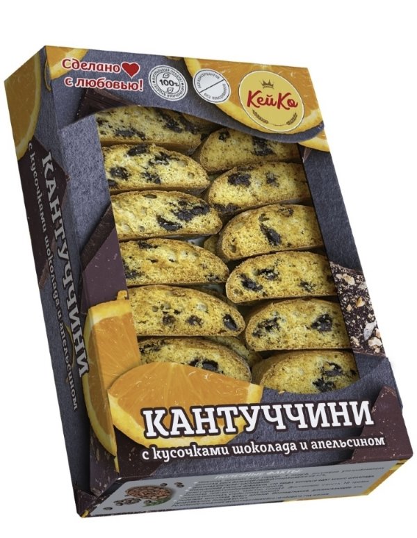№3 Кей Ко Кантуччини с кусочками шоколада и апельсином, 200г   в Чайковском