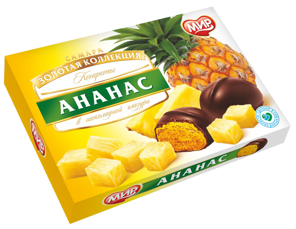  КФ МИР Ананас в шоколадной глазури 160г в Чайковском