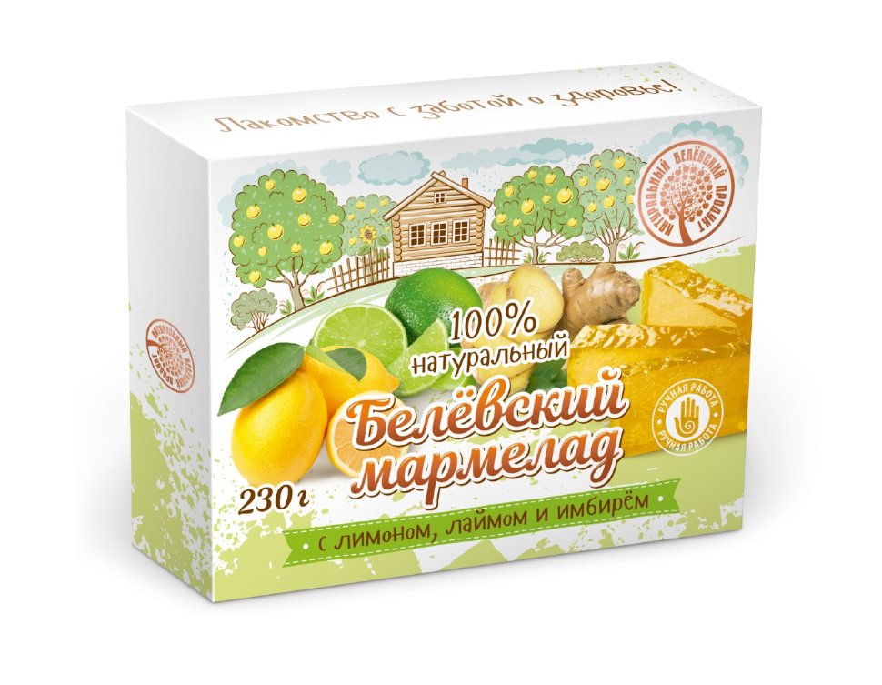  Мармелад белевский "Лимон-лайм-имбирь" 230г  в Чайковском
