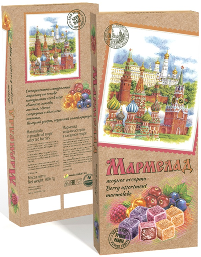  Сладарт Мармелад Ассорти ягодное в сахарной пудре, 200г    в Чайковском